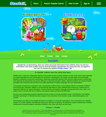 Starfall ウェブサイト